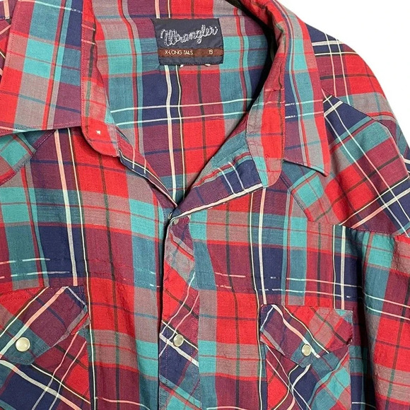 Wrangler Vintage Men’s Pearl Snap Short Sleeve Shirt Size 2X - Picture 4 of 6